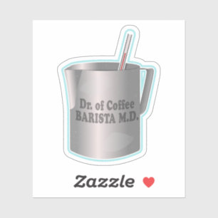 Barista koffie maken grappige dokter sticker