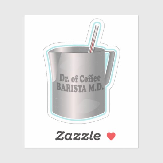 Barista koffie maken grappige dokter sticker (Vel)