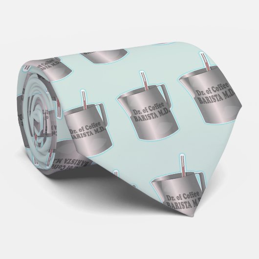 Barista koffie maken grappige dokter stropdas (Opgerold)