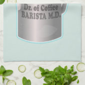 Barista koffie maken grappige dokter theedoek (Gevouwen)