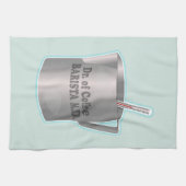 Barista koffie maken grappige dokter theedoek (Horizontaal)