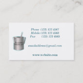 Barista koffie maken grappige dokter visitekaartje (Achterkant)