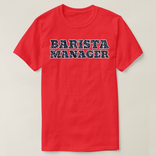 Barista-manager T-shirt (Design voorkant)