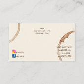 barista modern minimalistisch koffiehopcafé visitekaartje (Achterkant)