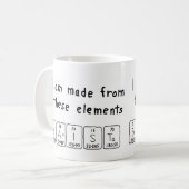 Barista periodieke tabelnaam mok (Voorkant links)