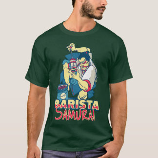 Barista Samurai French Press Movement Coffee Lover T-shirt