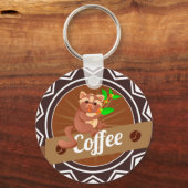barista schorten koffiekopjes schortenschortendesi sleutelhanger (Achterkant)