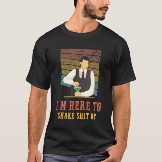 Barista Shake Up Bartender Funny Saying T-shirt (Voorkant)