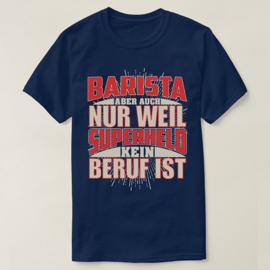 Barista Superheld T-shirt (Design voorkant)