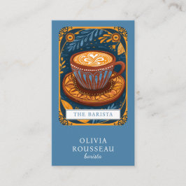 Barista Tarot Blauw Visitekaartje