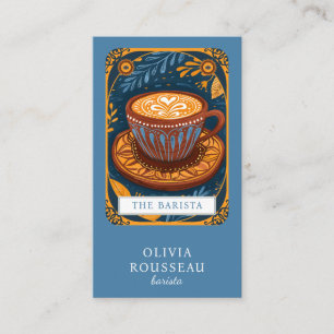 Barista Tarot Blauw Visitekaartje