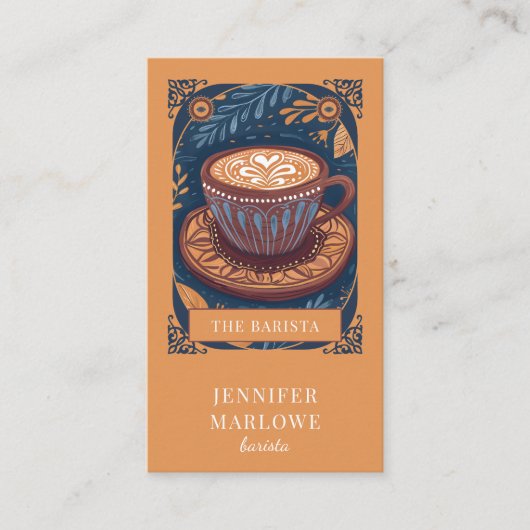 Barista Tarot Illustrated Visitekaartje (Voorkant)