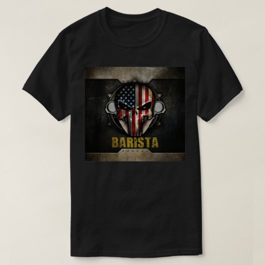 Barista US Flag Mask T-shirt (Design voorkant)