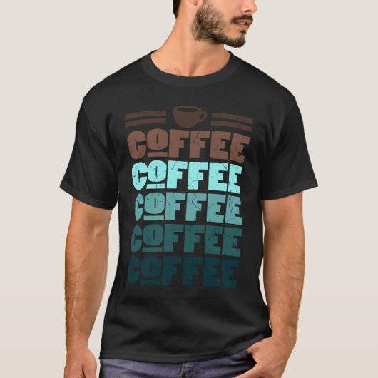 Barista Vintage Coffee Saying Coffee Drinker T-shirt (Voorkant)
