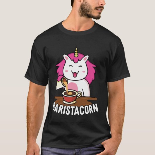 Baristacorn  Barista Unicorn Coffeemaker T-shirt (Voorkant)