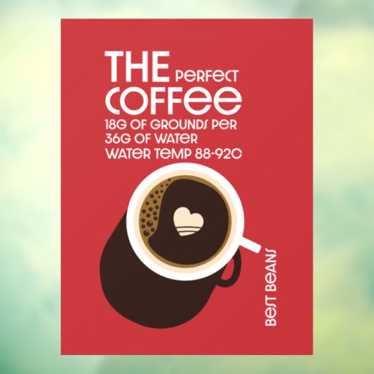 Baristas Koffie Café Raamsticker (Vel 3)
