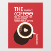 Baristas Koffie Café Raamsticker (Vel)