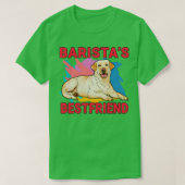 Baristax27s beste vriend Labrador Retriever Dog Lo T-shirt (Design voorkant)