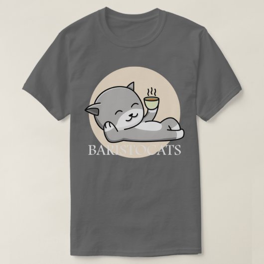 Baristo Cat Coffee Barista Shirt (Design voorkant)