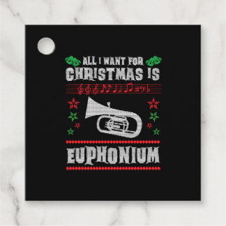 Bariton Euphonium Lelijke Kerstmis Sweater Stijl Bedankjes Labels