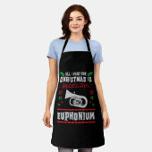 Bariton Euphonium Lelijke Kerstmis Sweater Stijl Schort (Gedragen)