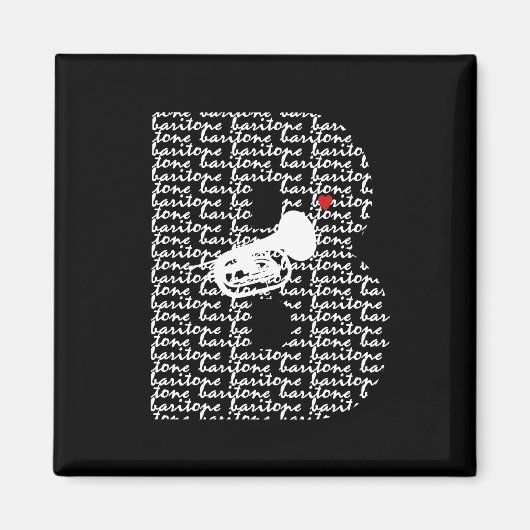 Bariton letter B Magneet (Voorkant)