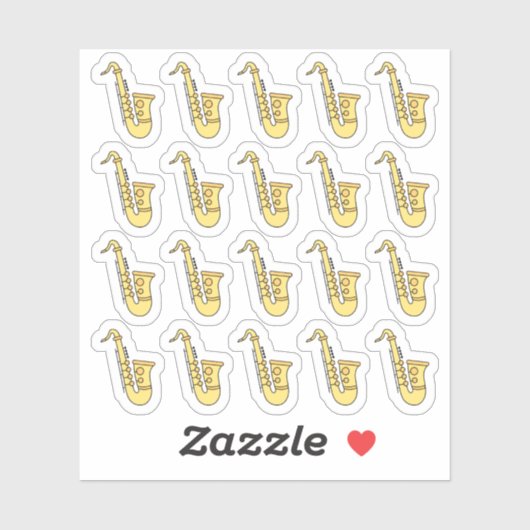 Bariton Saxofoon Jazz Muzikant Bujo Planner Sticker (Vel)