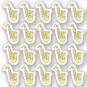 Bariton Saxofoon Jazz Muzikant Bujo Planner Sticker (Voorkant)