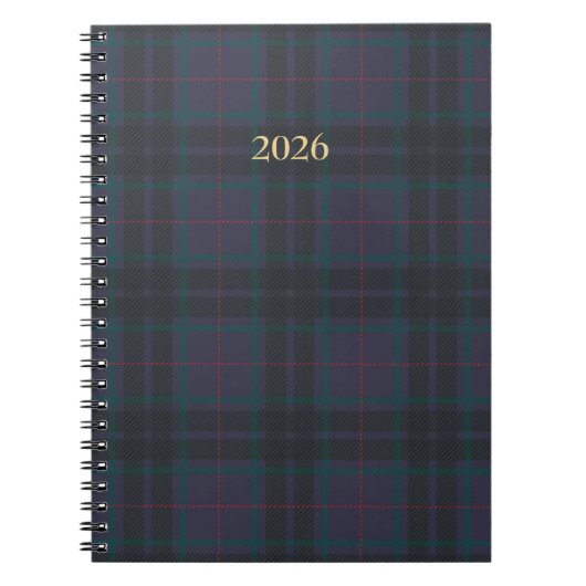 Baritone Blue Plaid Notitieboek (Voorkant)