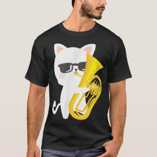 Baritone Cat Cute Baritone Euphonium Player Cat Ow T-shirt