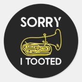 Baritone Definition Funny Orchestra Singer  Ronde Sticker (Voorkant)