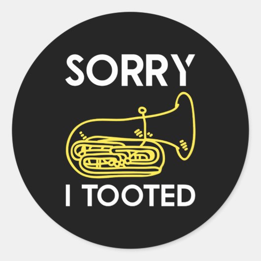 Baritone Definition Funny Orchestra Singer  Ronde Sticker (Voorkant)
