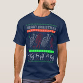 Baritone Euphonium Ugly kerstSweater Style T-shirt (Voorkant)