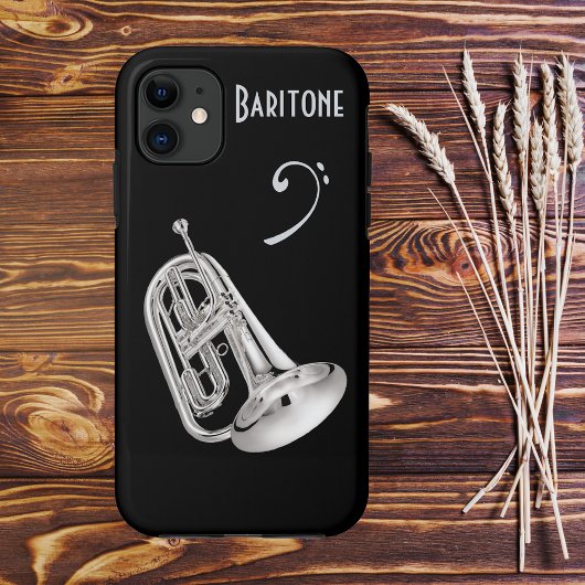 Baritone Horn in Silver Case-Mate iPhone Case