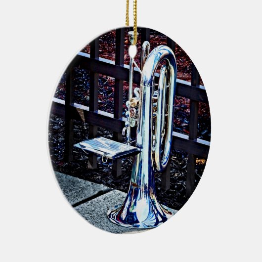 Baritone Horn voor parade Keramisch Ornament (Rechts)