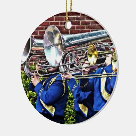 Baritone Horns en Trombones Keramisch Ornament (Links)