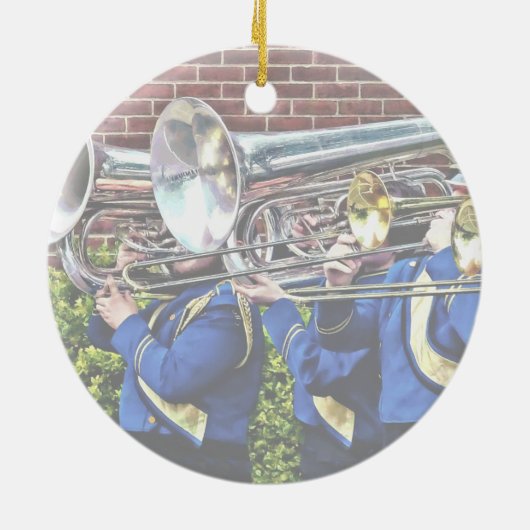 Baritone Horns en Trombones Keramisch Ornament (Achterkant)