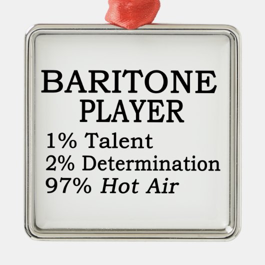 Baritone Hot Air Metalen Ornament (Voorkant)