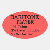 Baritone Hot Air Oval Sticker (Voorkant)