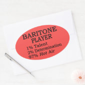 Baritone Hot Air Oval Sticker (Envelop)