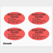 Baritone Hot Air Oval Sticker (Vel)