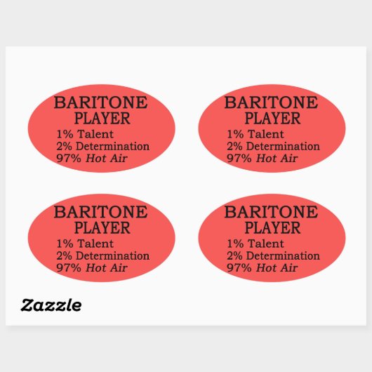 Baritone Hot Air Oval Sticker (Vel)