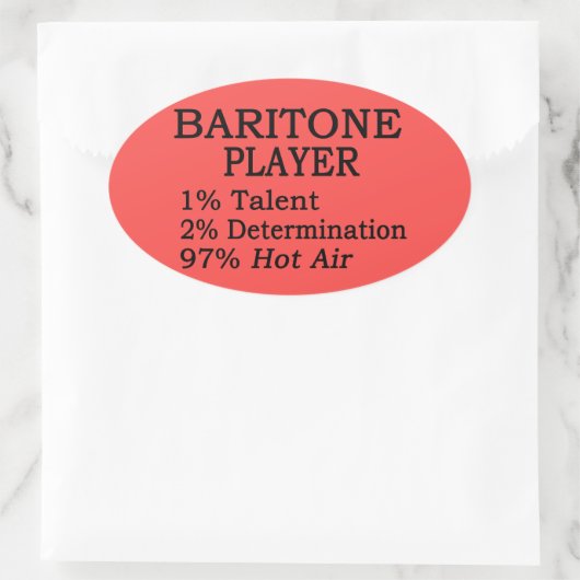 Baritone Hot Air Oval Sticker (Tas)
