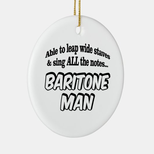 Baritone Man - Music Superheld Keramisch Ornament (Rechts)