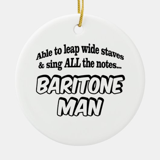 Baritone Man - Music Superheld Keramisch Ornament (Voorkant)