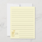 Baritone Musician Band Teacher Hartelijk dank Bedankkaart (Achterkant)