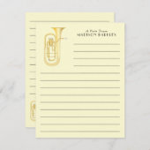 Baritone Musician Band Teacher Hartelijk dank Bedankkaart (Voorkant / Achterkant)