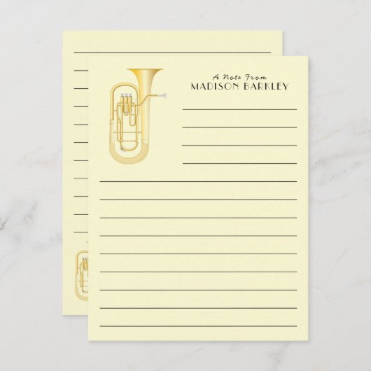 Baritone Musician Band Teacher Hartelijk dank Bedankkaart (Voorkant / Achterkant)