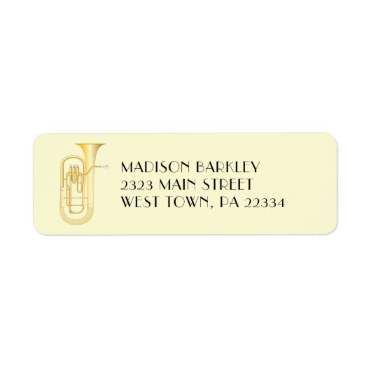 Baritone Musician Band Teacher Label (Voorkant)