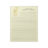Baritone Musician Band Teacher Notepad Notitieblok (Linkerzijde)